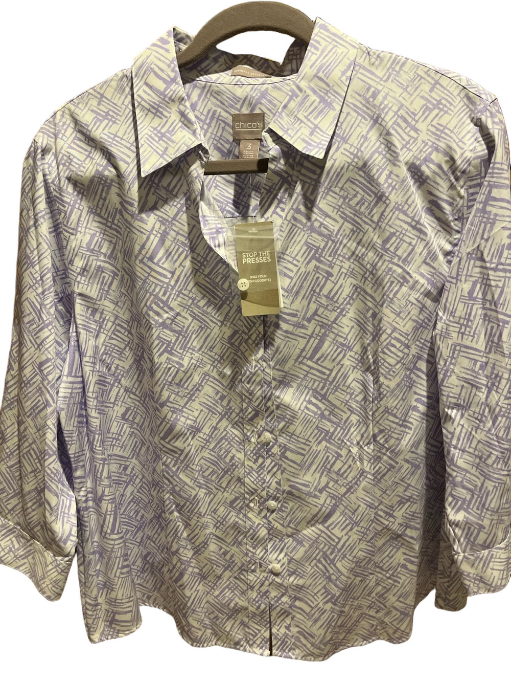 11. NWT WOMENS CHICO’S 3/XL DETAIL TOP